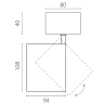 Светильник LIGHTSTAR ALTA BASE A5447SO накладной