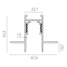 Трек 4-контактный встраиваемый LIGHTSTAR 509227P UNO PRO 48V 2м ЧЕРНЫЙ